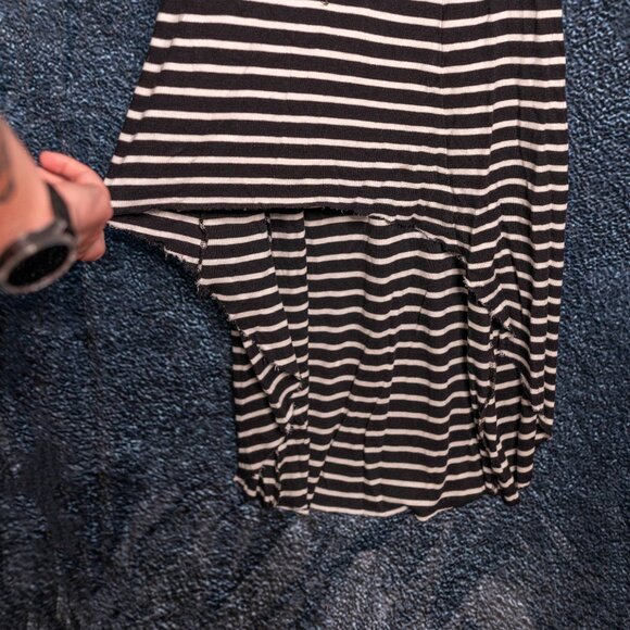 BCBGMAXAZRIA Stretchy Striped Hi-Low Maxi Dress | Size Small Like New - Picture 2 of 6